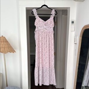 Altar'd State Light Pink Floral Maxi Dress